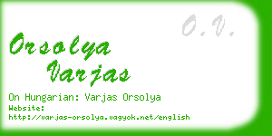 orsolya varjas business card